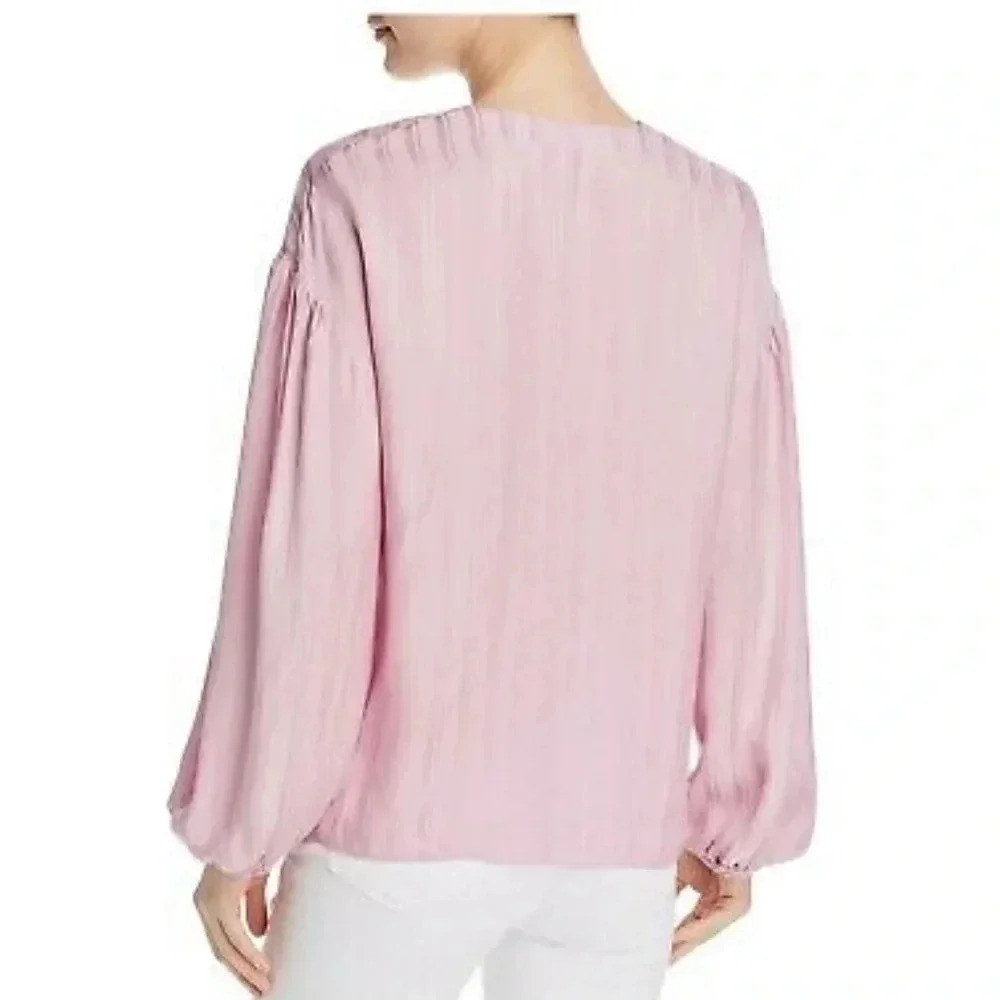 JOIE NWT Satin Stripe Button Front Blouse Size XS - Picture 6 of 7